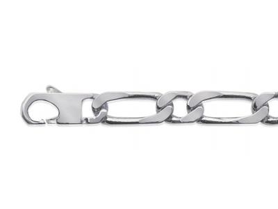 Bracciale A Maglie Alternate 1/1, 8mm, 21 Cm, Argento 925 Rodiato - Immagine Standard - 2