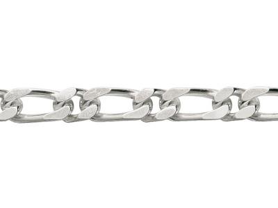 Bracciale A Maglie Alternate 11, 8mm, 21 Cm, Argento 925 Rodiato