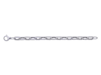 Bracciale Forçat 8 Mm, 19,5 Cm, Argento 925 Rodiato - Immagine Standard - 2