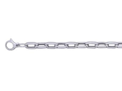 Bracciale Forçat 8 Mm, 19,5 Cm, Argento 925 Rodiato