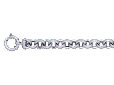 Bracciale Rotondo Forçat 14 Mm, 21 Cm, Argento 925 Rodiato - Immagine Standard - 2