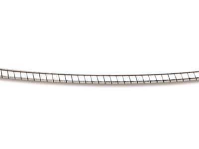 Collana Omega Curvo 4 Mm, 42-45 Cm, Argento 925 Rodiato - Immagine Standard - 2