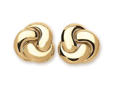 Orecchini Fantaisie Di 22 Mm, Oro Giallo Lucido 18 Carati