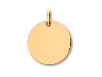 Medaglia Gettone 18 Mm, Oro Giallo Lucido 18k