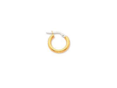 Orecchini A Cerchio, Filo Rotondo 2,5 Mm, Diametro Interno 10 Mm, Oro Giallo 18 Ct.