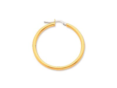 Orecchini A Cerchio, Filo Rotondo 2,5 Mm, Diametro Interno 30 Mm, Oro Giallo 18 Ct.