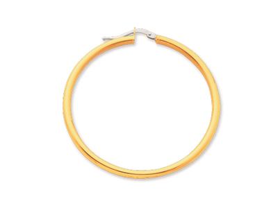 Orecchini A Cerchio, Filo Rotondo 2,5 Mm, Diametro Interno 40 Mm, Oro Giallo 18 Ct.