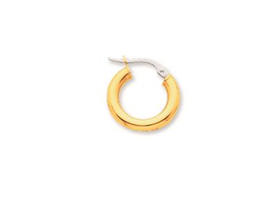 Orecchini A Cerchio, Filo Rotondo 3 Mm, Diametro Interno 10 Mm, Oro Giallo 18 Ct.