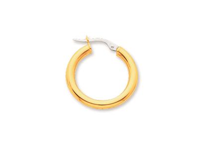 Orecchini A Cerchio, Filo Rotondo 3 Mm, Diametro Interno 15 Mm, Oro Giallo 18 Ct.