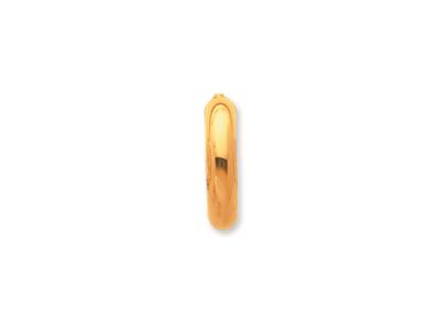Orecchini A Cerchio A Filo Tondo 4 Mm, Diametro Interno 10 Mm, Oro Giallo 18 Carati - Immagine Standard - 2