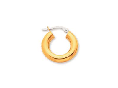 Orecchini A Cerchio, Filo Rotondo 4 Mm, Diametro Interno 10 Mm, Oro Giallo 18 Ct.