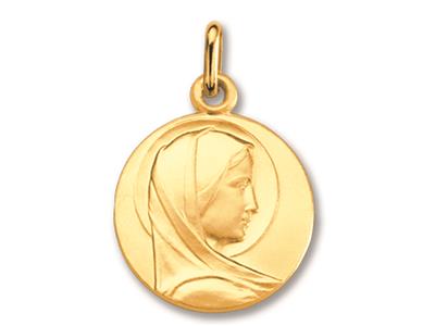 Medaglia Vergine Con Velo, Oro Giallo 18 Carati