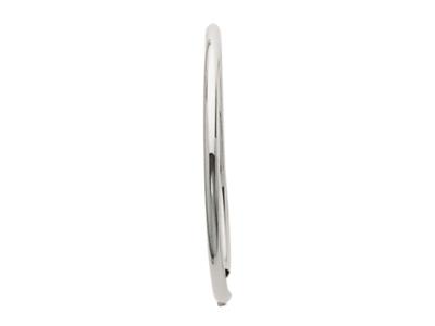 Orecchini A Cerchio, Filo Rotondo 1,6 Mm, Diametro Esterno 24 Mm, Oro Bianco 18 Ct. - Immagine Standard - 2