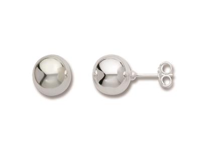 Orecchini A Sfera Da 10 Mm, Argento925