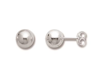 Orecchini A Sfera Da 8 Mm, Argento 925