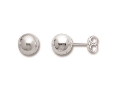 Orecchini, Palla 8 Mm, Argento 925