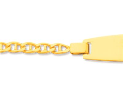 Identit@ Baby In Maglia Marina, Placca A Botte, 14 Cm, Oro Giallo 18k - Immagine Standard - 2