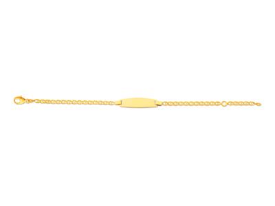 Baby Id Maglia Marina, Piastra A Barile, 14 Cm, Oro Giallo 18 Carati