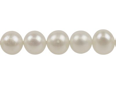 Perle Coltivate, 4-4,5 Mm, Bianco Naturale, Tonde, Filo Di 40 Cm - Immagine Standard - 2