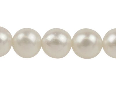 Perle Coltivate, 5-5,5 Mm, Bianco Naturale, Tonde, Filo Di 40 Cm - Immagine Standard - 2