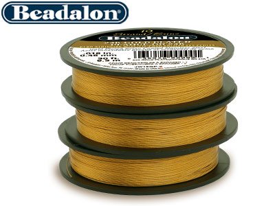 Filo Beadalon A 19 Filamenti, Placcato Oro 24 Ct, 0,46 MM X 4,6 M - Immagine Standard - 2