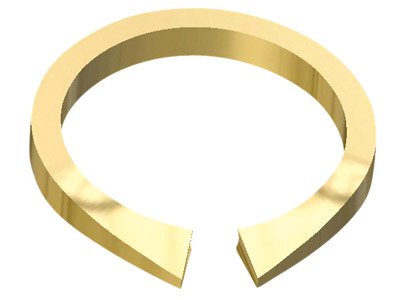 Corpo Anello Aperto, Oro Giallo 18 Kt, Dito 52/53. Rif. S215 Giallo Da 18 Kt - Immagine Standard - 2
