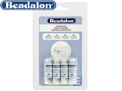 Set Di Schiaccini Beadalon A Tubo Misti, Misure 1-4, Metallo Non Prezioso Placcato In Argento - Immagine Standard - 3