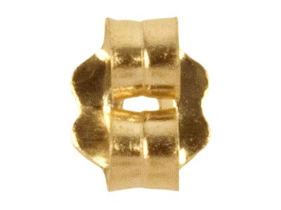 Chiusure Orecchini Belga Smerlata, Oro Giallo 18 Carati. Rif. 07401-bis, Coppia - Immagine Standard - 2