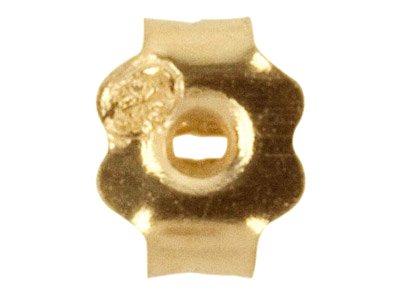 Chiusure Orecchini Belga Smerlata, Oro Giallo 18 Carati. Rif. 07401-bis, Coppia - Immagine Standard - 3