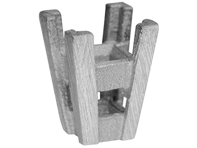 Incastonatura Quadrata 4 Griffe Perpietra Da 3,5 Mm, Argento 925