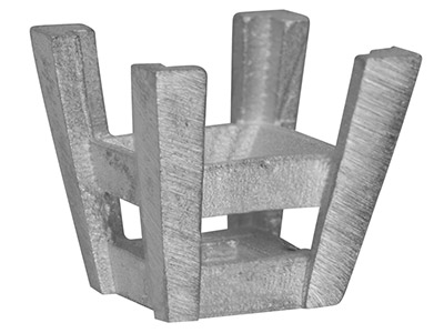 Incastonatura Quadrata 4 Griffe Perpietra Da 4,5 Mm, Argento 925