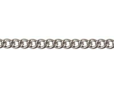 Catena A Maglie Gourmette 3 Mm, 60 Cm, Acciaio Inossidabile - Immagine Standard - 2