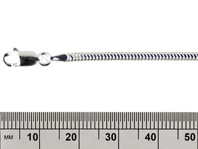 Bracciale A Catena Serpente Ovale 2,2 X1,35 Mm, 18 Cm, Argento 925 925 - Immagine Standard - 2