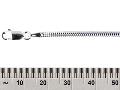 Braccialetto A Coda Di Topo A Sezione Ovale Con Taglio A Diamante, 2,2 X 1,35 Mm, Argento 925 - Immagine Standard - 2