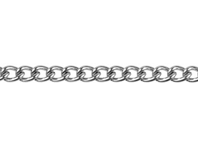 Catena A Maglie Gourmette 4,4 Mm, Lunghezza 1 Metro, Placcato Argento* - Immagine Standard - 1