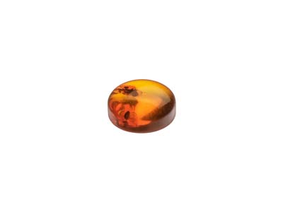 Ambra Naturale, Cabochon Rotondo 5 MM - Immagine Standard - 3