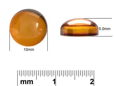 Ambra Naturale, Cabochon Tondo, 10 MM - Immagine Standard - 4