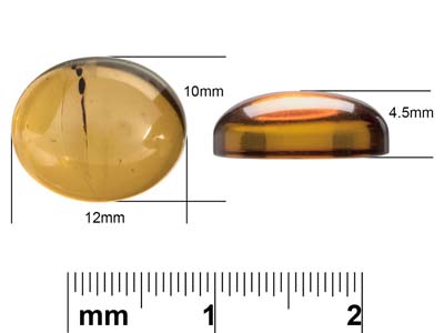 Ambra Naturale, Cabochon Ovale 12 X10 MM - Immagine Standard - 4