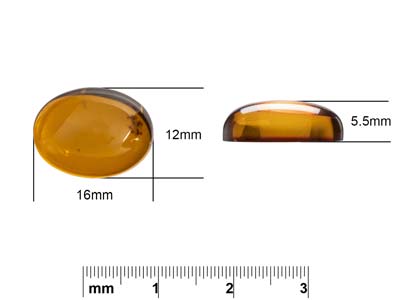 Ambra Naturale, Cabochon Ovale 16 X12 MM - Immagine Standard - 4