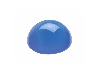 Cabochon Tondo In Agata Blu, 10 MM - Immagine Standard - 3
