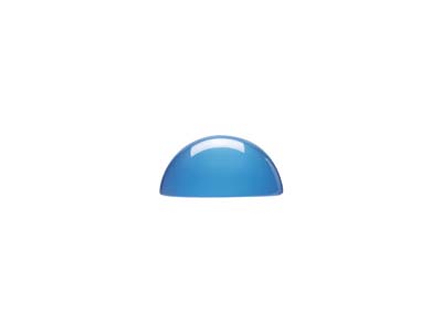 Cabochon Tondo In Agata Blu Da 6 MM - Immagine Standard - 2