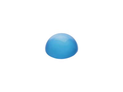Cabochon Tondo In Agata Blu Da 6 MM - Immagine Standard - 3