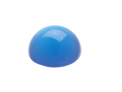 Cabochon Tondo In Agata Blu, 8 MM - Immagine Standard - 3