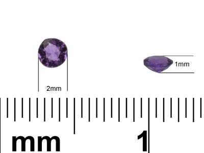 Ametista Rotonda, 2 MM - Immagine Standard - 3