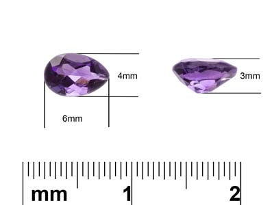 Ametista A Pera, 6 X 4 MM - Immagine Standard - 3