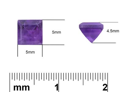 Ametista Quadrata, 5 MM - Immagine Standard - 3