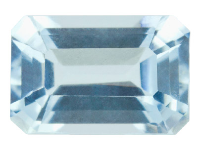 Acquamarina Taglio Smeraldo, 6 X 4 MM - Immagine Standard - 1