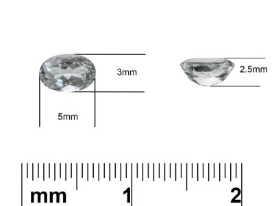 Acquamarina Ovale, 5 X 3 MM - Immagine Standard - 3