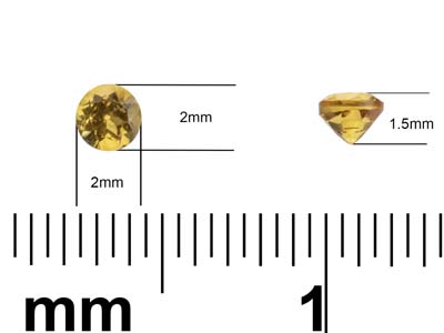Citrino Tondo, 2 MM - Immagine Standard - 3