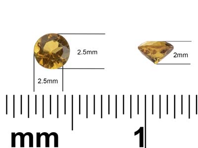 Citrino Rotondo, 2,5 MM - Immagine Standard - 3